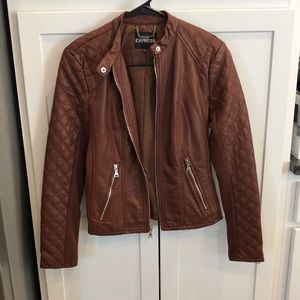 Express Brown Leather Jacket
